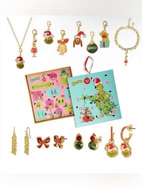 Dr. Seuss Grinch Jewelry Advent Gift Set - Retail $200